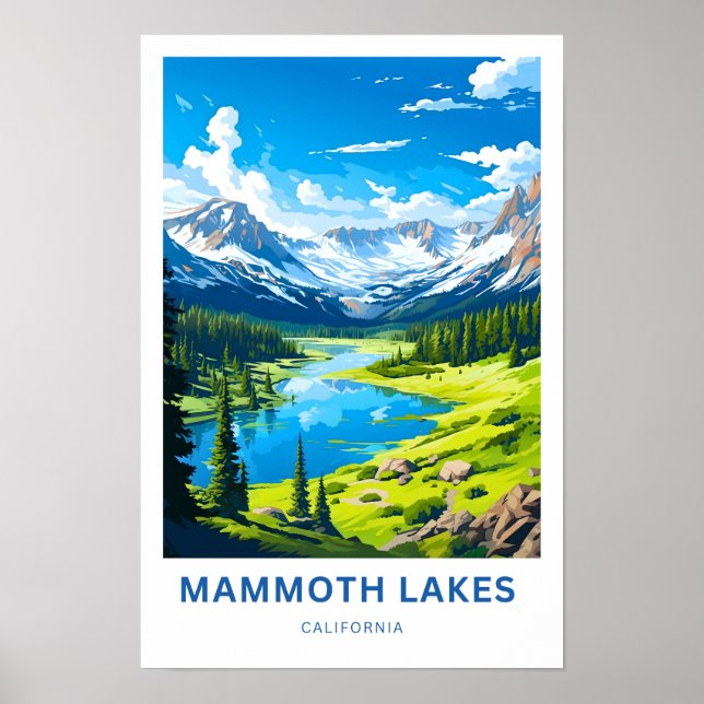 Poster Mammoth Lakes California Travel Imprimer (Devant)