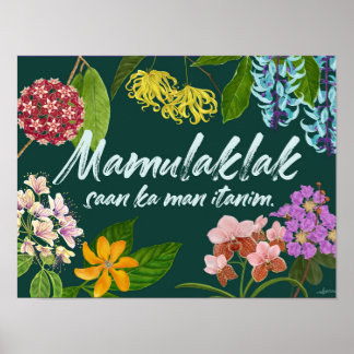Poster "Mamulaklak" (Fleur) Motivation philippine