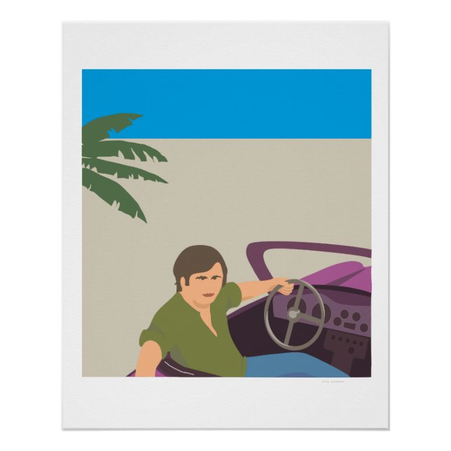 poster man in sports car (Vorderseite)