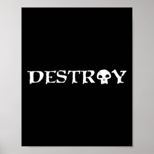 Poster Mana Noir détruit' Tcg Magic Skateboarding Skate 