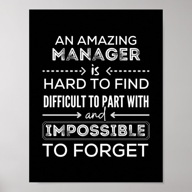 Poster Manager, gestionnaire de poison pour manager, gest (Devant)