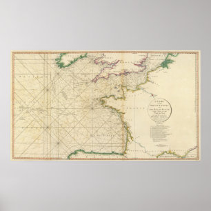 Poster Manche britannique, golfe de Gascogne