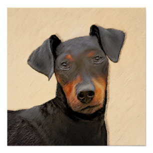 Poster Manchester Terrier Peinture Art animal original