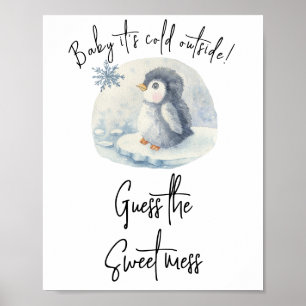 Poster Manchot - Devinez le doux désordre