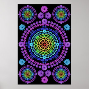 POSTER MANDALA 1 D'ARC-EN-CIEL
