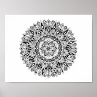 Mandala à fleurs avec semence de vie