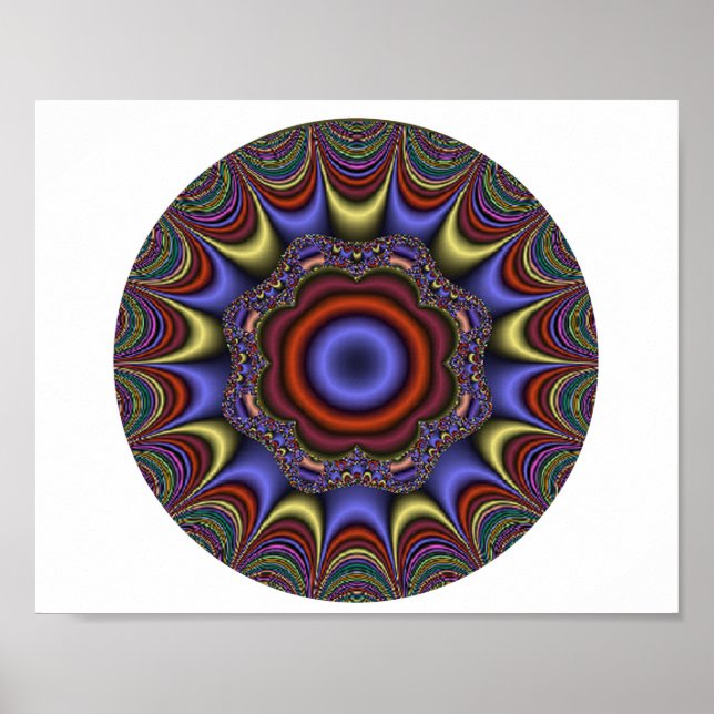 Poster Mandala Abstrait (Devant)
