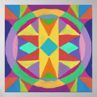 Poster Mandala Abstrait