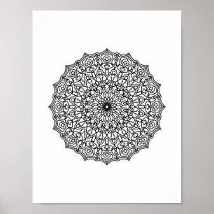 Poster Mandala Adult Coloration Doodle Couleur Cette