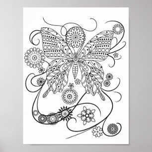 Poster Mandala Adult Coloration Doodle Couleur Cette