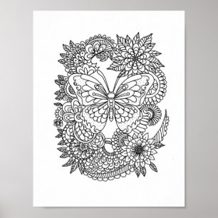 Poster Mandala Adult Coloration Doodle Couleur Cette