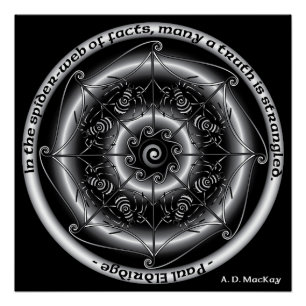 Poster Mandala celtique d'araignée