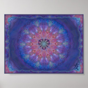 Poster Mandala de coeur