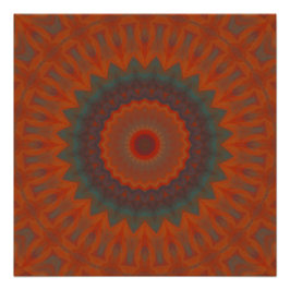Poster Mandala de fleurs du sud-ouest