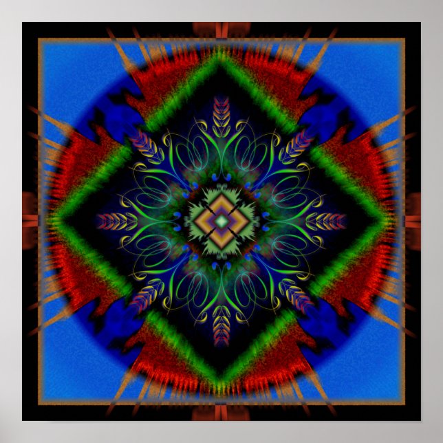 Poster Mandala de paix (Devant)