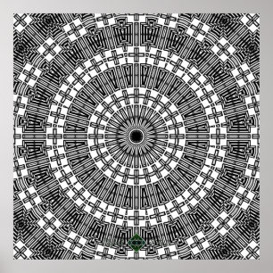 Poster Mandala de réflexion inversé