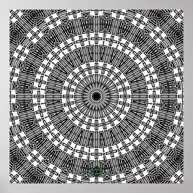 Poster Mandala de réflexion inversé (Devant)