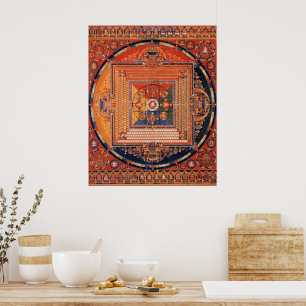Poster Mandala de Vajradhatu Thangka