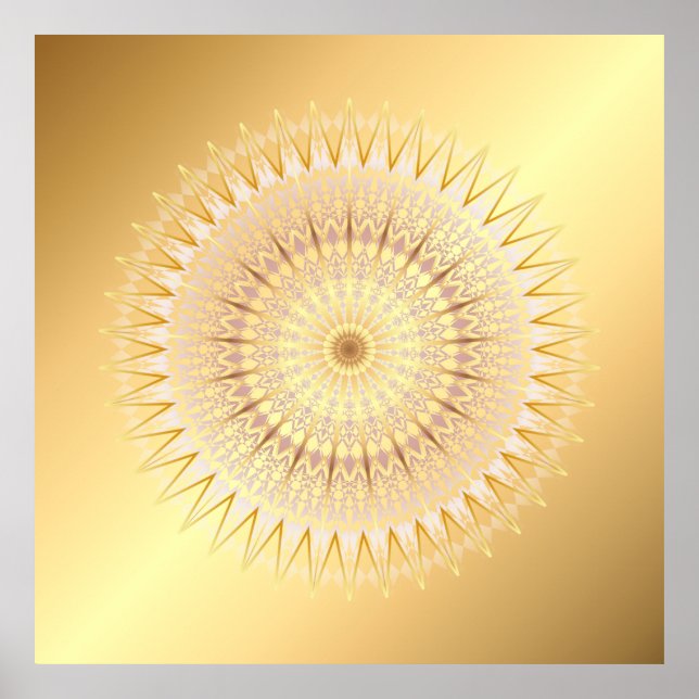 Poster Mandala d'or (Devant)
