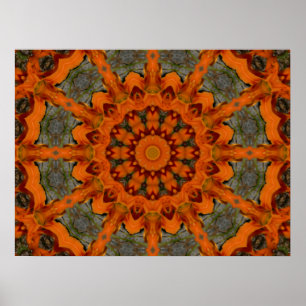 Poster Mandala d'orange de Daylily