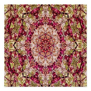 Poster Mandala du bourgeon rouge...