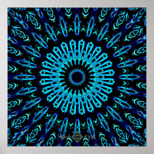 Poster Mandala du cristal miroir 2