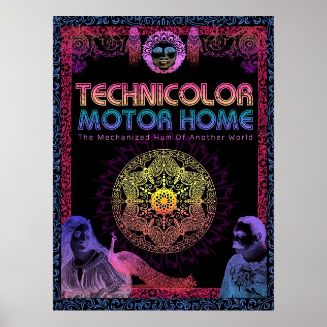 Poster Mandala du technicolore Sally (Devant)