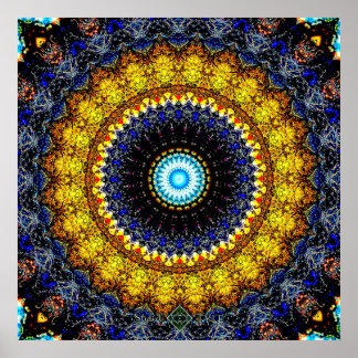 Poster Mandala éclaboussé
