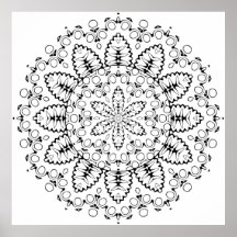 Mandala Éclat Botanique avec Dessin de Couronne de