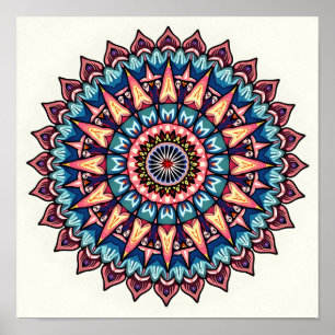 Poster Mandala en blanc