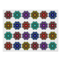 Mandala en différentes couleurs