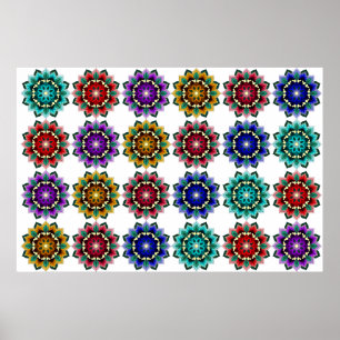 Poster Mandala en différentes couleurs