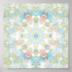 Poster Mandala en pastel de fleur