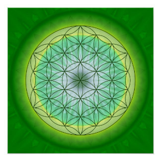 Poster Mandala fleur de vie no 3 dessinée par Tutti