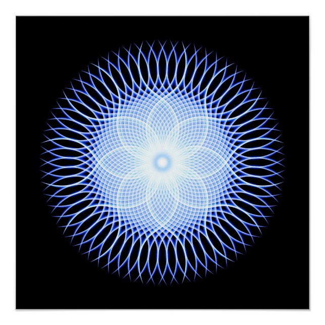 Poster Mandala Fleur du Coeur (Devant)