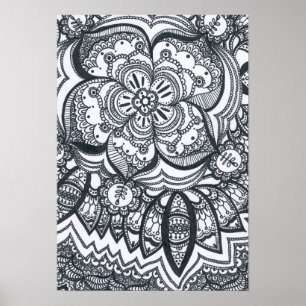Poster Mandala Flower Eyed.