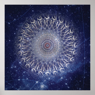 Poster Mandala Galaxy Art céleste