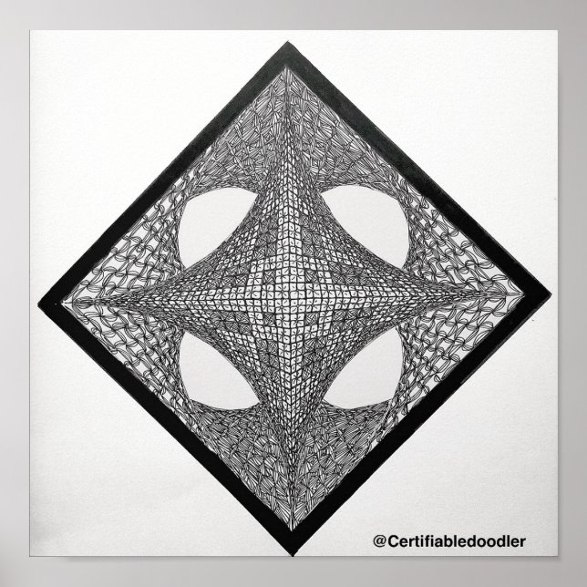 Poster Mandala géométrique (Devant)