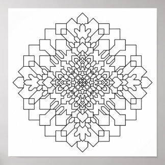 Poster Mandala géométrique #15