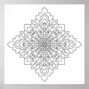 Poster Mandala géométrique n° 10