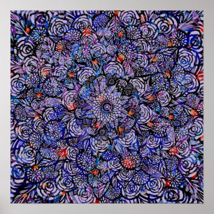 Poster Mandala Nature Fleur Florale Mandalas