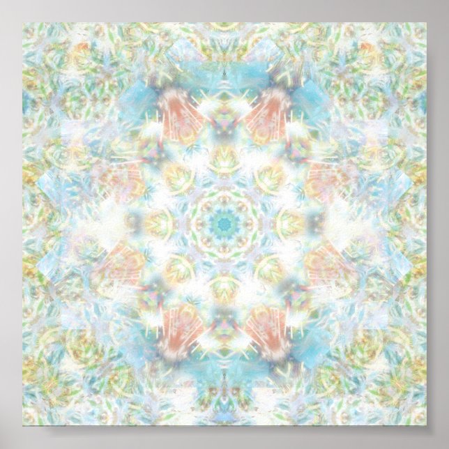 Poster Mandala Pastel Flower (Devant)
