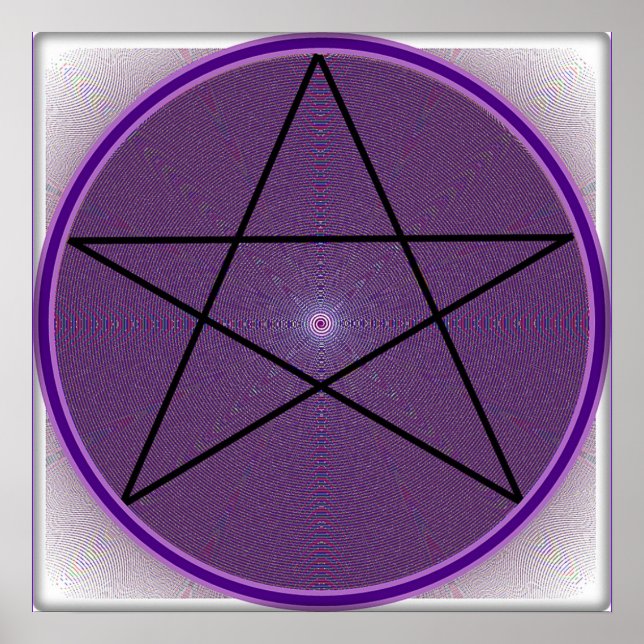 Poster Mandala Pentagram (Devant)