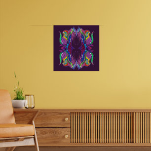 Poster Mandala psychédélique moderne