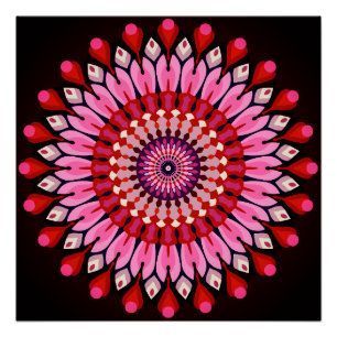 Poster Mandala rose