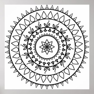 Poster Mandala tatala cercle spirituel