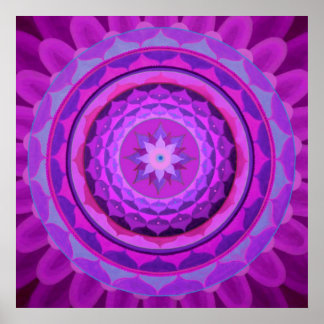 Poster Mandala violet