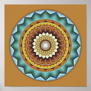 Poster Mandalas du coeur de la paix, no. 8