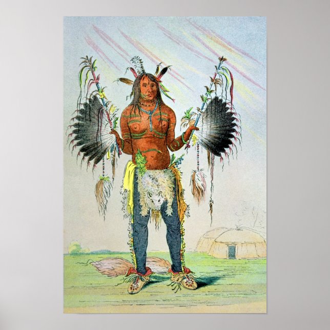 Poster Mandan Medicine Man (Devant)