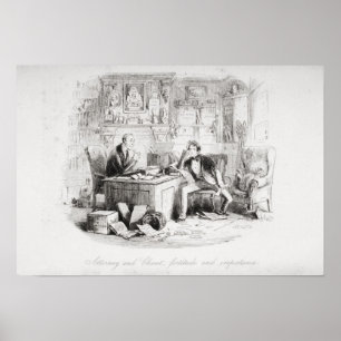 Poster Mandataire et client, courage et impatience